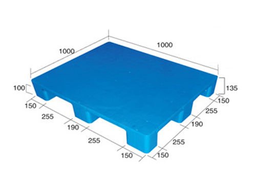 1010平板九脚（置钢管）塑料托盘