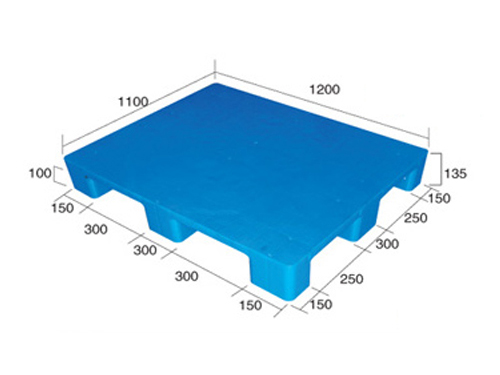 1211平板九脚（置钢管）塑料托盘