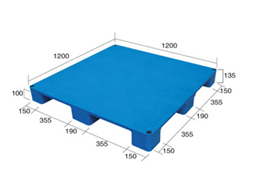 1212平板九脚（置钢管）塑料托盘