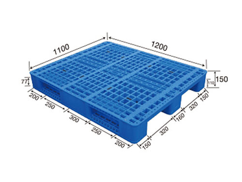 1211网格川字（置钢管）塑料托盘