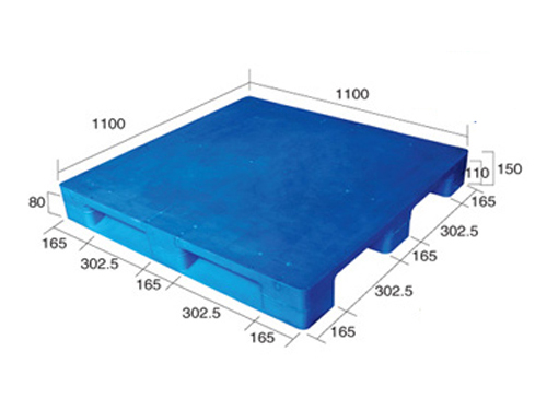 1111平板川字（置钢管）塑料托盘