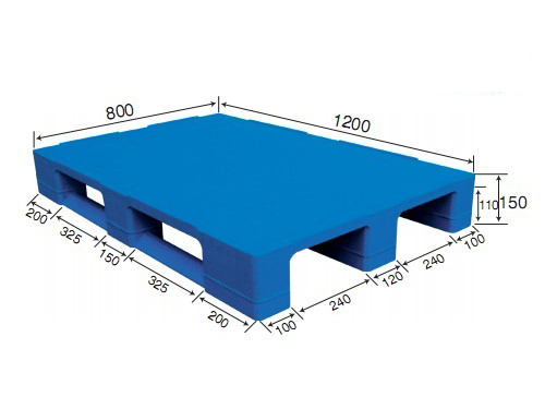 1208平板川字（内置钢管）塑料托盘