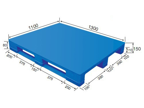 1311平板川字（内置钢管）塑料托盘